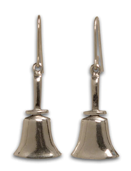 Handbell Earrings, Sterling Silver
