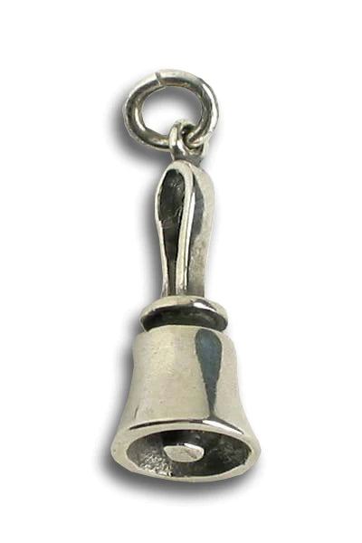 Handbell Charm - 3D - sterling silver